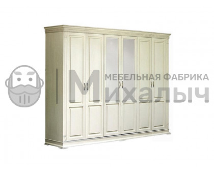 Шкаф " Верди " 6-ти створчатый слоновая кость